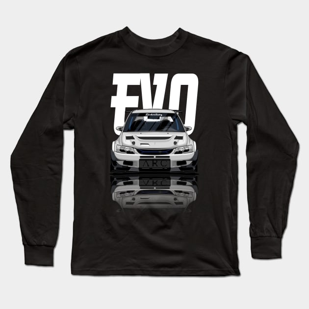 Mitsubishi Lancer Evolution Evo 9, IX, JDM Car Long Sleeve T-Shirt by T-JD